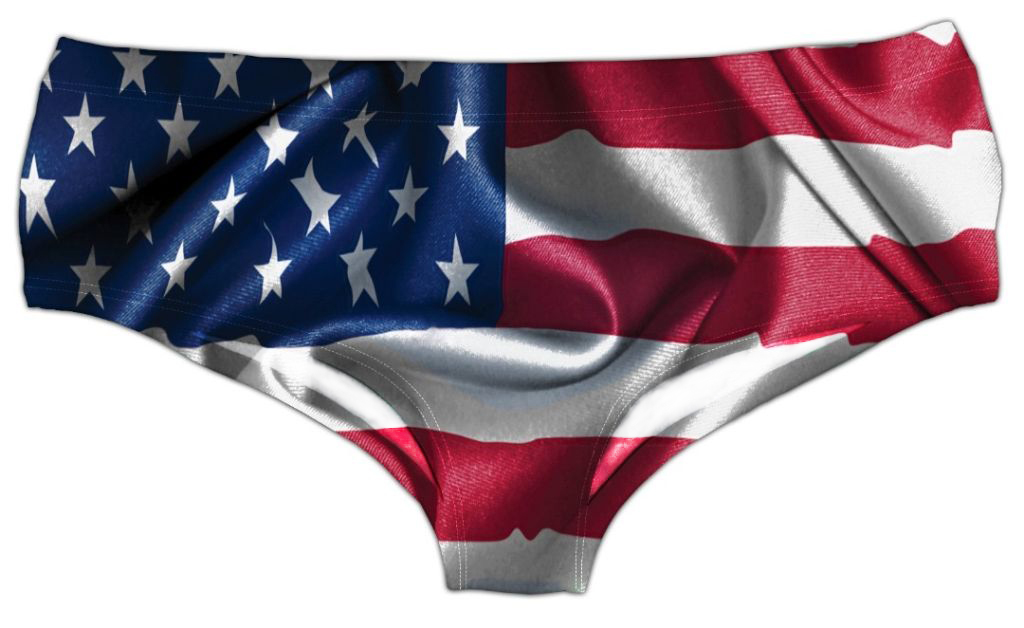 American flag underwear boy shorts panties